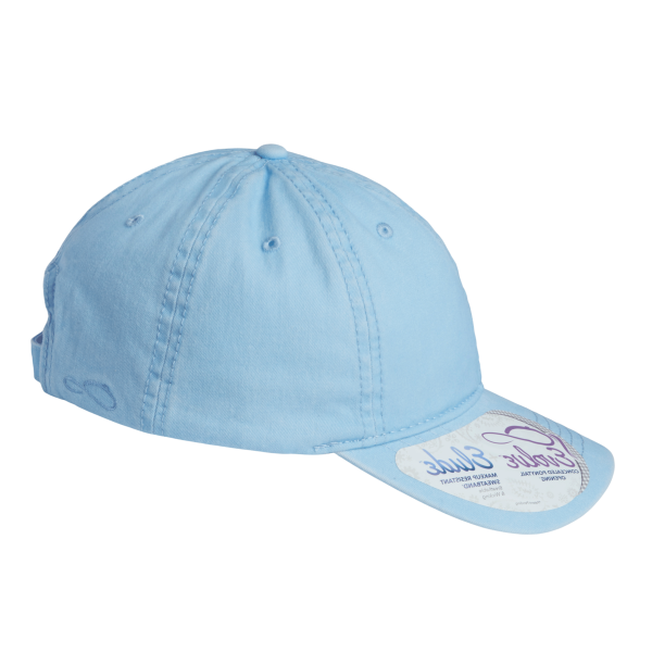 Infinity Her Women's Pigment-Dyed with Fashion Undervisor Cap, Cashmere Blue / Floral, Right Side view
