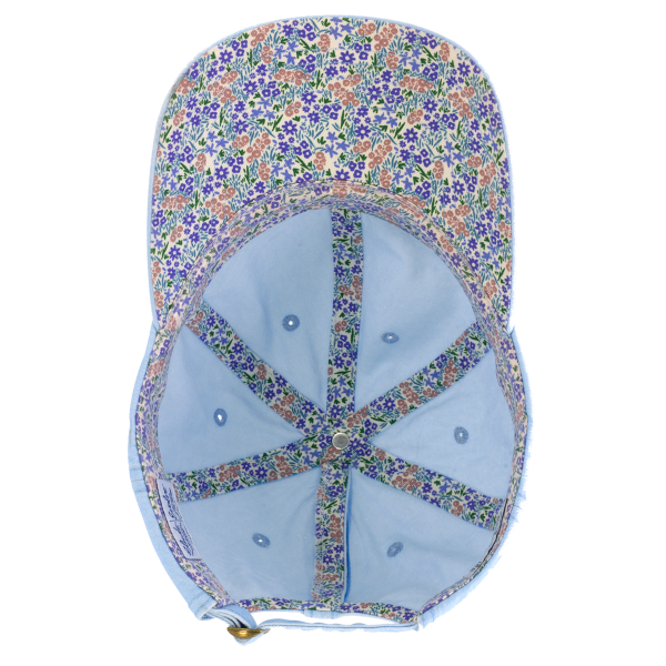 Infinity Her Women's Pigment-Dyed with Fashion Undervisor Cap, Cashmere Blue / Floral, Visor view