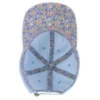 Infinity Her Women's Pigment-Dyed with Fashion Undervisor Cap, Cashmere Blue / Floral, Visor view