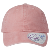 Infinity Her Women's Pigment-Dyed with Fashion Undervisor Cap, Dusty Pink / Floral, Front view