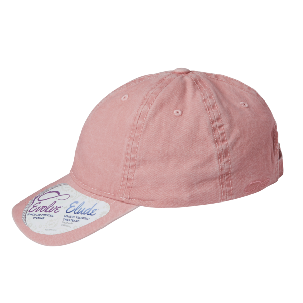 Infinity Her Women's Pigment-Dyed with Fashion Undervisor Cap, Dusty Pink / Floral, Left Side view