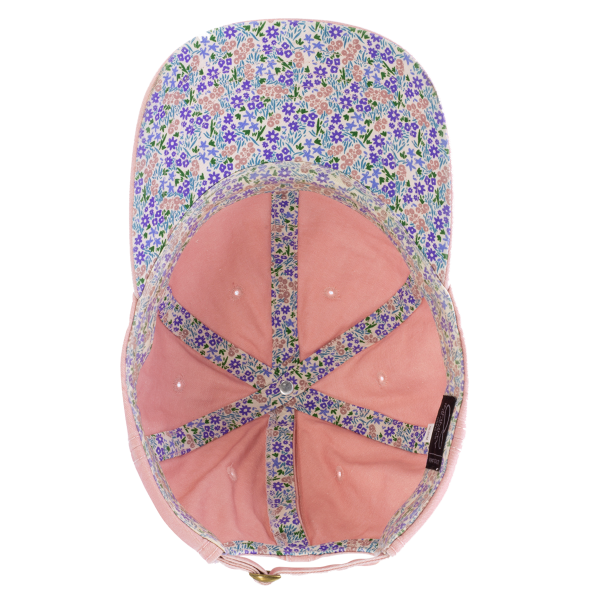 Infinity Her Women's Pigment-Dyed with Fashion Undervisor Cap, Dusty Pink / Floral, Visor view