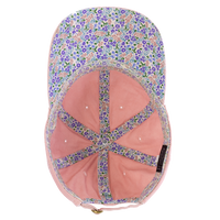 Infinity Her Women's Pigment-Dyed with Fashion Undervisor Cap, Dusty Pink / Floral, Visor view