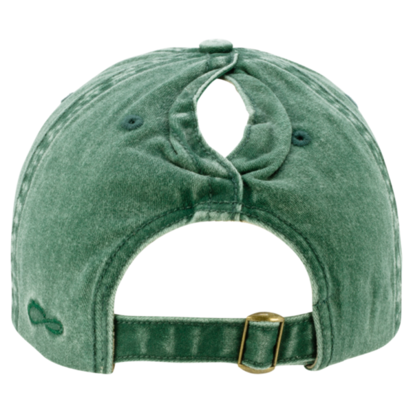 Infinity Her Women's Pigment-Dyed with Fashion Undervisor Cap, Jade / Daisy, Back view