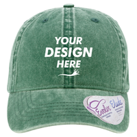 Infinity Her Women's Pigment-Dyed with Fashion Undervisor Cap, Jade / Daisy, Front view, Mockup