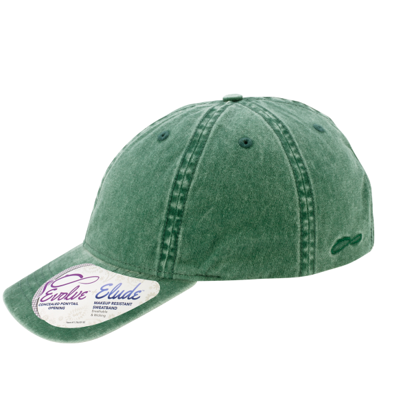 Infinity Her Women's Pigment-Dyed with Fashion Undervisor Cap, Jade / Daisy, Left Side view