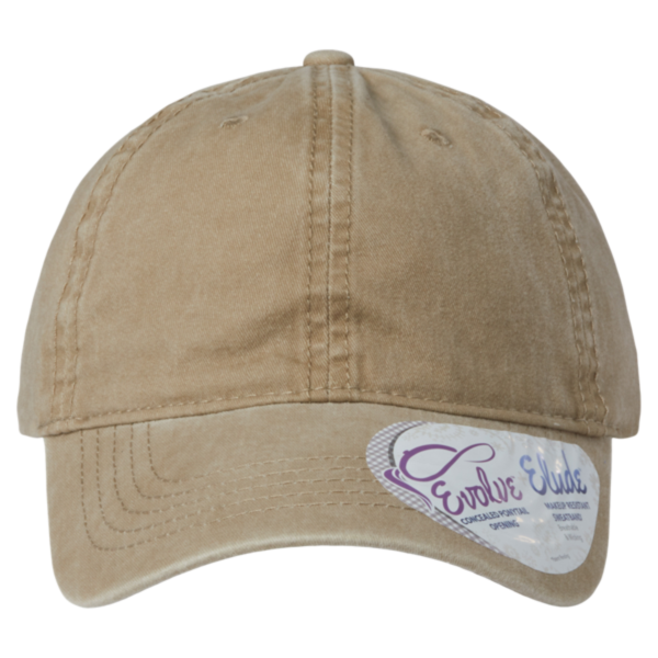 Infinity Her Women's Pigment-Dyed with Fashion Undervisor Cap, Khaki / Camo, Front view