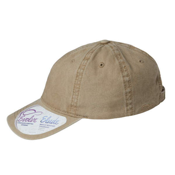 Infinity Her Women's Pigment-Dyed with Fashion Undervisor Cap, Khaki / Camo, Left Side view