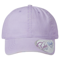 Infinity Her Women's Pigment-Dyed with Fashion Undervisor Cap, Lavender / Stripes, Front view