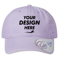 Infinity Her Women's Pigment-Dyed with Fashion Undervisor Cap, Lavender / Stripes, Front view, Mockup