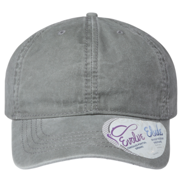 Infinity Her Women's Pigment-Dyed with Fashion Undervisor Cap, Light Grey / Polka Dots, Front view
