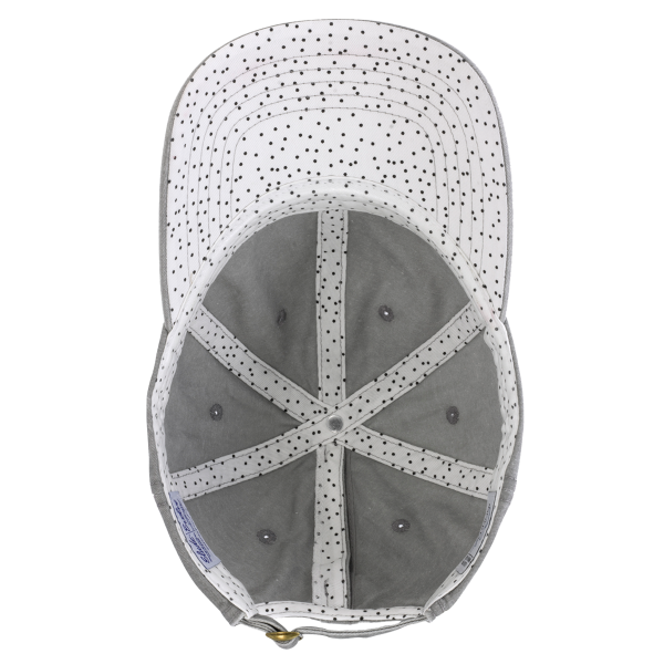 Infinity Her Women's Pigment-Dyed with Fashion Undervisor Cap, Light Grey / Polka Dots, Visor view