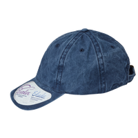 Infinity Her Women's Pigment-Dyed with Fashion Undervisor Cap, Navy / Stripes, Left Side view