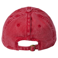 Infinity Her Women's Pigment-Dyed with Fashion Undervisor Cap, Red / Leopard, Back view
