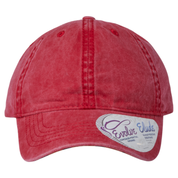 Infinity Her Women's Pigment-Dyed with Fashion Undervisor Cap, Red / Leopard, Front view