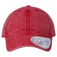 Infinity Her Women's Pigment-Dyed with Fashion Undervisor Cap, Red / Leopard, Front view