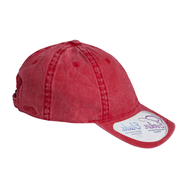 Infinity Her Women's Pigment-Dyed with Fashion Undervisor Cap, Red / Leopard, Right Side view