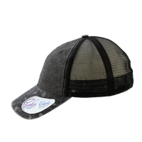 Infinity Her Women's Printed Bill with Mesh Back Cap, Black / Black Leopard / Black, Left Side view