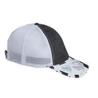 Infinity Her Women's Printed Bill with Mesh Back Cap, Black / Cow / White, Right Side view