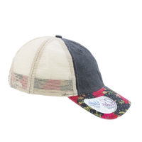 Infinity Her Women's Printed Bill with Mesh Back Cap, Black / Floral / Khaki, Right Side view