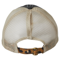 Infinity Her Women's Printed Bill with Mesh Back Cap, Black / Leopard / Khaki, Back view