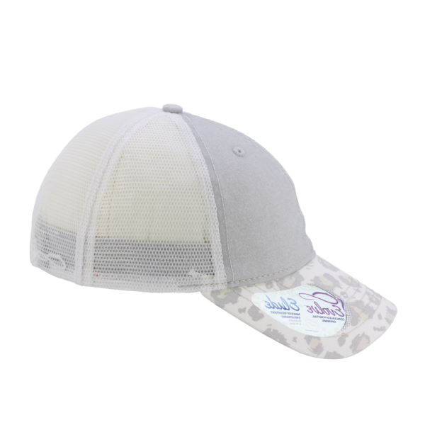 Infinity Her Women's Printed Bill with Mesh Back Cap, Grey / Snow Leopard / White, Right Side view