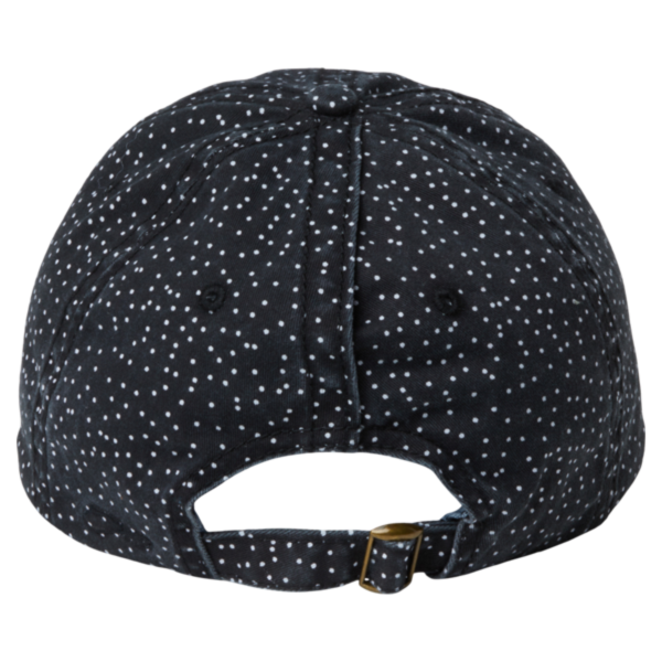 Infinity Her Women's Unstructured Fashion Prints Cap, Black / White Polka Dots, Back view