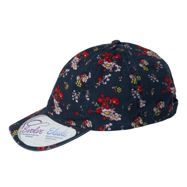 Infinity Her Women's Unstructured Fashion Prints Cap, Dark Navy / Floral, Left Side view