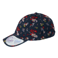 Infinity Her Women's Unstructured Fashion Prints Cap, Dark Navy / Floral, Left Side view