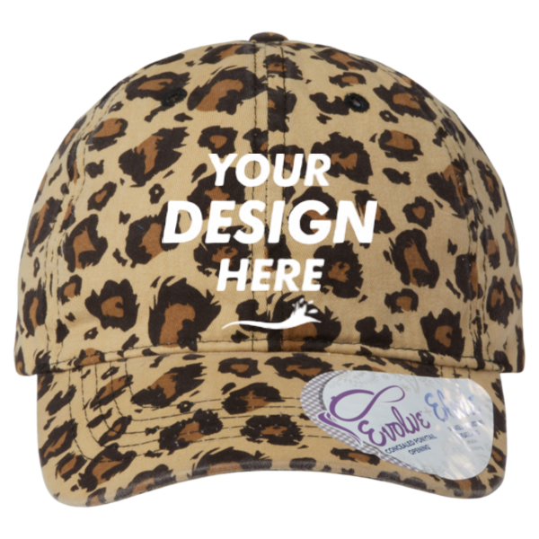 Infinity Her Women's Unstructured Fashion Prints Cap, Leopard / Leopard, Front view, Mockup