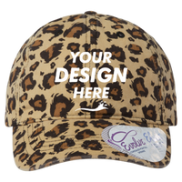 Infinity Her Women's Unstructured Fashion Prints Cap, Leopard / Leopard, Front view, Mockup