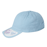 Infinity Her Women's Unstructured Fashion Prints Cap, Light Blue / White Polka Dots, Left Side view