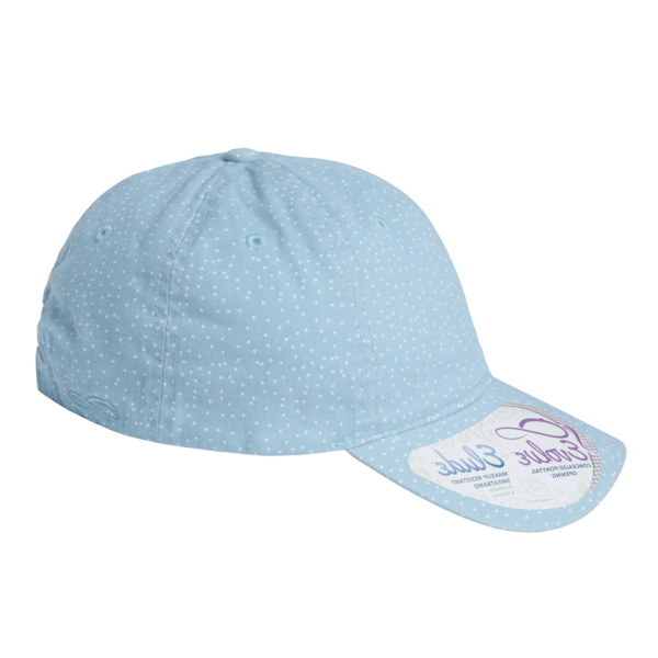 Infinity Her Women's Unstructured Fashion Prints Cap, Light Blue / White Polka Dots, Right Side view