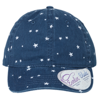 Infinity Her Women's Unstructured Fashion Prints Cap, Navy / White Stars, Front view