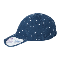 Infinity Her Women's Unstructured Fashion Prints Cap, Navy / White Stars, Left Side view