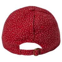 Infinity Her Women's Unstructured Fashion Prints Cap, Red / White Polka Dots, Back view