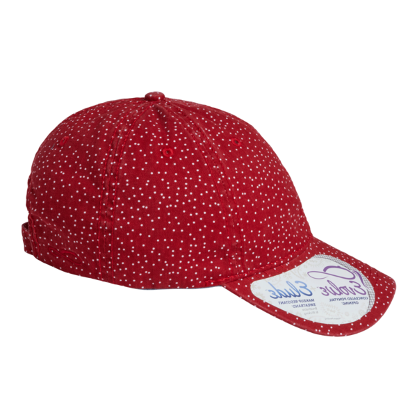 Infinity Her Women's Unstructured Fashion Prints Cap, Red / White Polka Dots, Right Side view