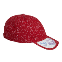 Infinity Her Women's Unstructured Fashion Prints Cap, Red / White Polka Dots, Right Side view