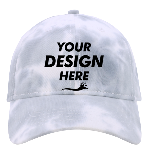 Infinity Her Women's Unstructured Fashion Prints Cap, Tie-Dye Slate Blue / Tie-Dye Slate Blue, Front view, Mockup