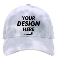 Infinity Her Women's Unstructured Fashion Prints Cap, Tie-Dye Slate Blue / Tie-Dye Slate Blue, Front view, Mockup