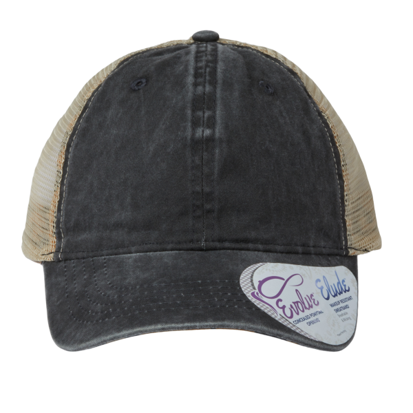 Infinity Her Women's Washed Mesh-Back Cap, Black / Leopard / Leopard, Front view