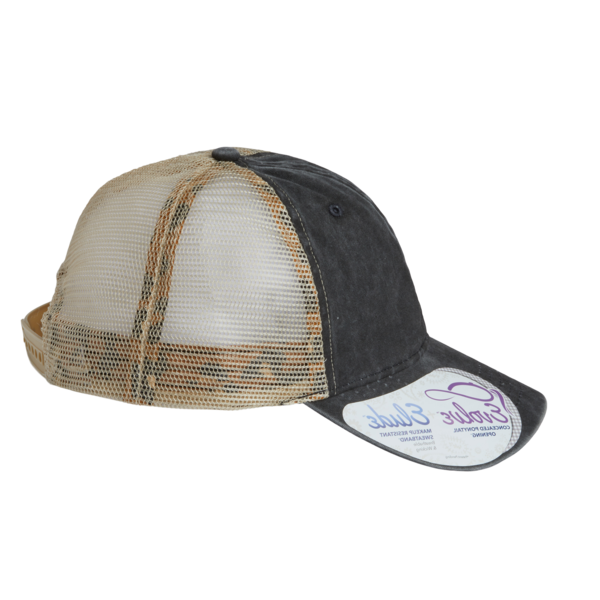 Infinity Her Women's Washed Mesh-Back Cap, Black / Leopard / Leopard, Right Side view