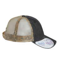 Infinity Her Women's Washed Mesh-Back Cap, Black / Leopard / Leopard, Right Side view