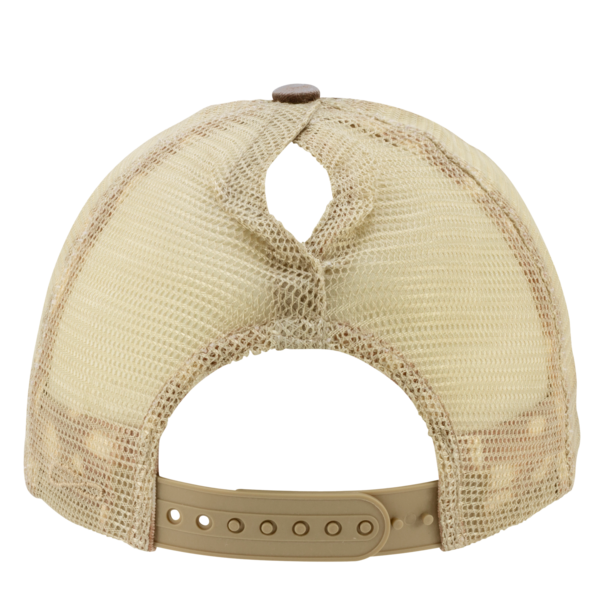 Infinity Her Women's Washed Mesh-Back Cap, Chocolate / Fawn / Khaki, Back view