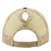 Infinity Her Women's Washed Mesh-Back Cap, Chocolate / Fawn / Khaki, Back view
