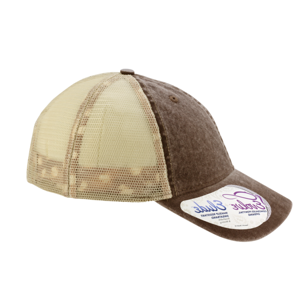 Infinity Her Women's Washed Mesh-Back Cap, Chocolate / Fawn / Khaki, Right Side view