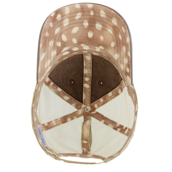 Infinity Her Women's Washed Mesh-Back Cap, Chocolate / Fawn / Khaki, Visor view