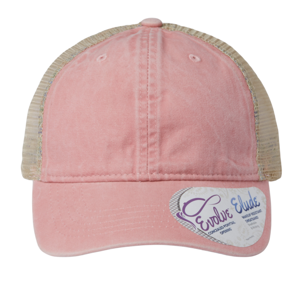 Infinity Her Women's Washed Mesh-Back Cap, Dusty Pink / Floral / Floral, Front view