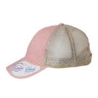 Infinity Her Women's Washed Mesh-Back Cap, Dusty Pink / Floral / Floral, Left Side view