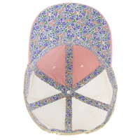 Infinity Her Women's Washed Mesh-Back Cap, Dusty Pink / Floral / Floral, Visor view